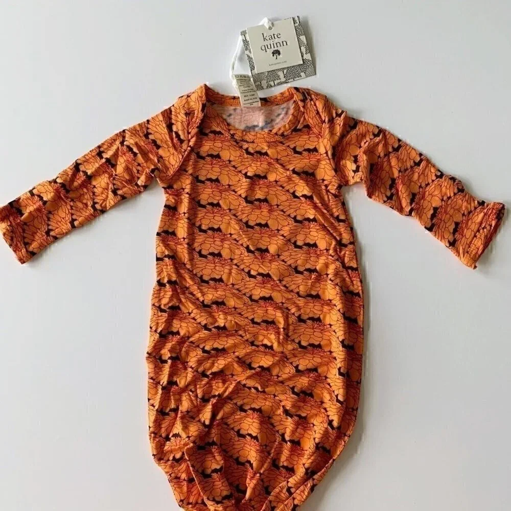NEW Kate Quinn Bamboo Hot House Flower Baby Gown 0-3 Months